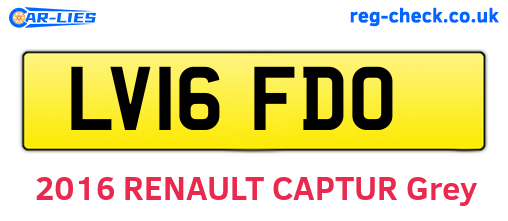 LV16FDO are the vehicle registration plates.