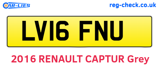 LV16FNU are the vehicle registration plates.