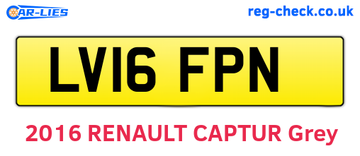 LV16FPN are the vehicle registration plates.