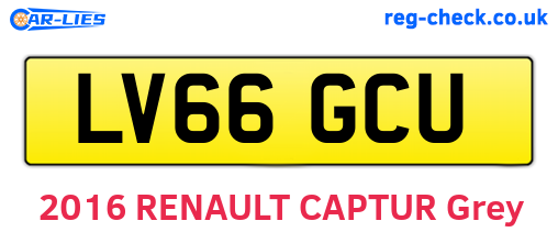 LV66GCU are the vehicle registration plates.