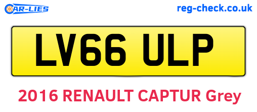LV66ULP are the vehicle registration plates.