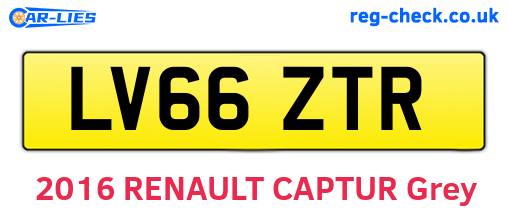 LV66ZTR are the vehicle registration plates.