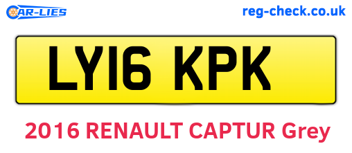 LY16KPK are the vehicle registration plates.