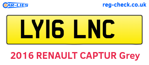 LY16LNC are the vehicle registration plates.