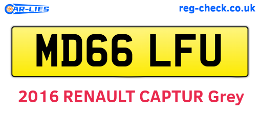 MD66LFU are the vehicle registration plates.