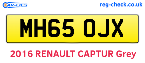 MH65OJX are the vehicle registration plates.
