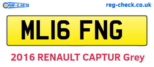 ML16FNG are the vehicle registration plates.