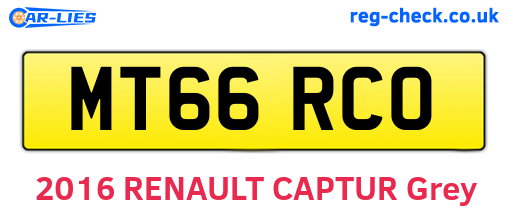 MT66RCO are the vehicle registration plates.