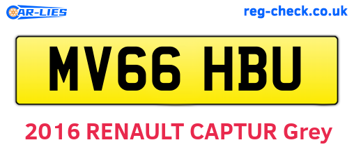 MV66HBU are the vehicle registration plates.