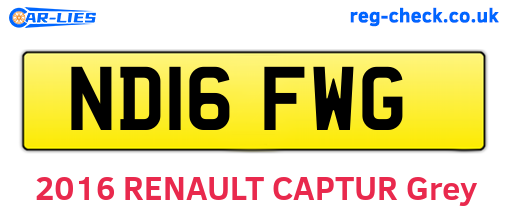 ND16FWG are the vehicle registration plates.