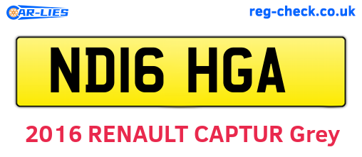 ND16HGA are the vehicle registration plates.