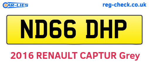ND66DHP are the vehicle registration plates.