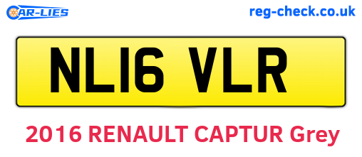 NL16VLR are the vehicle registration plates.