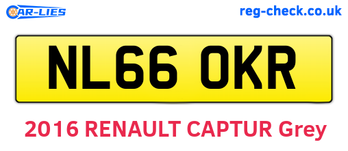 NL66OKR are the vehicle registration plates.