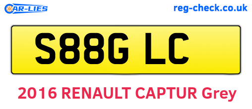 S88GLC are the vehicle registration plates.