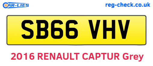 SB66VHV are the vehicle registration plates.