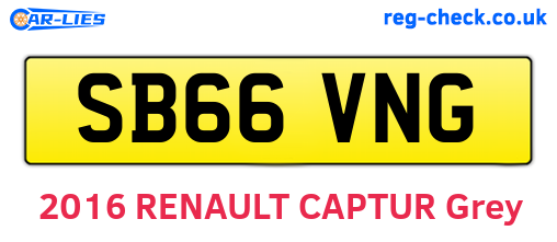 SB66VNG are the vehicle registration plates.