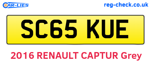 SC65KUE are the vehicle registration plates.