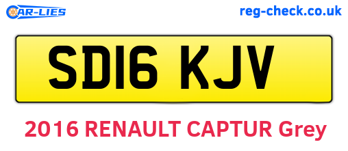 SD16KJV are the vehicle registration plates.