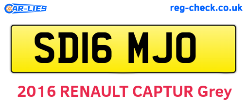 SD16MJO are the vehicle registration plates.