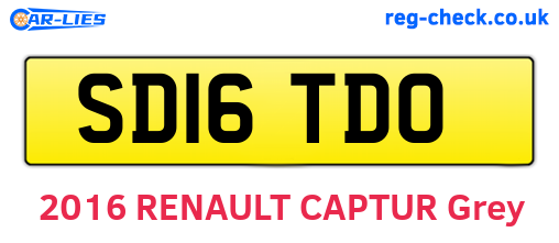 SD16TDO are the vehicle registration plates.