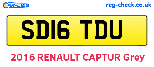 SD16TDU are the vehicle registration plates.