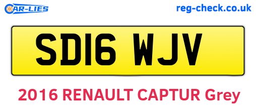 SD16WJV are the vehicle registration plates.