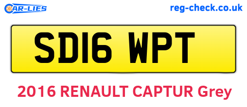 SD16WPT are the vehicle registration plates.