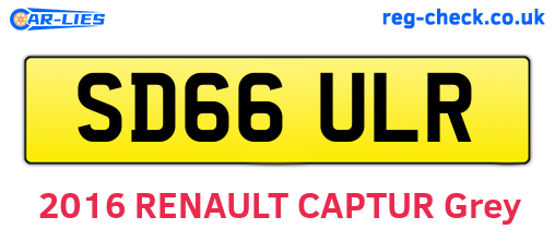 SD66ULR are the vehicle registration plates.