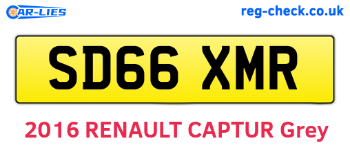 SD66XMR are the vehicle registration plates.
