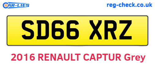 SD66XRZ are the vehicle registration plates.