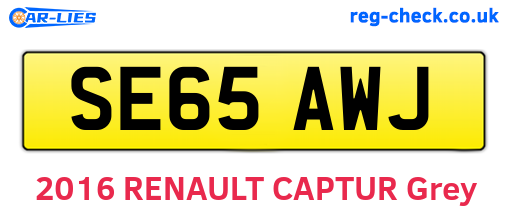 SE65AWJ are the vehicle registration plates.