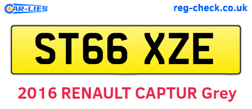 ST66XZE are the vehicle registration plates.
