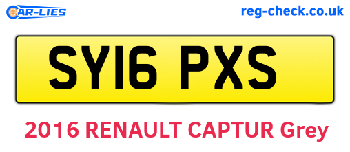 SY16PXS are the vehicle registration plates.