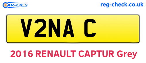 V2NAC are the vehicle registration plates.