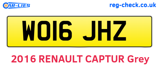 WO16JHZ are the vehicle registration plates.