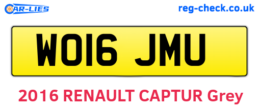 WO16JMU are the vehicle registration plates.