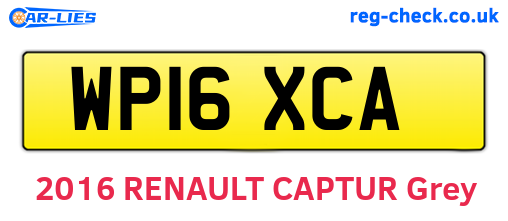 WP16XCA are the vehicle registration plates.
