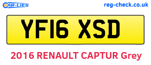 YF16XSD are the vehicle registration plates.
