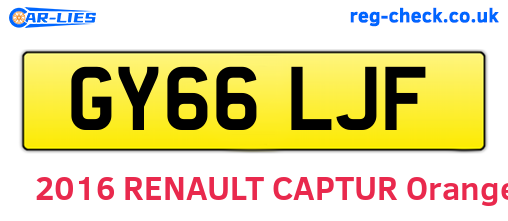 GY66LJF are the vehicle registration plates.