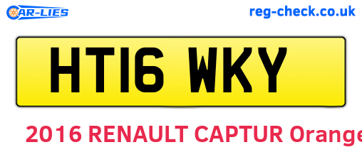 HT16WKY are the vehicle registration plates.