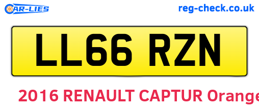 LL66RZN are the vehicle registration plates.