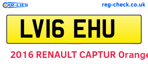 LV16EHU are the vehicle registration plates.