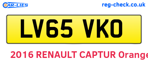 LV65VKO are the vehicle registration plates.