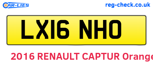 LX16NHO are the vehicle registration plates.