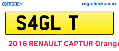 S4GLT are the vehicle registration plates.