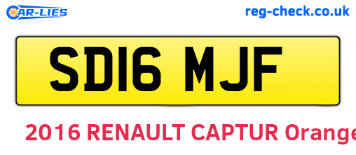 SD16MJF are the vehicle registration plates.