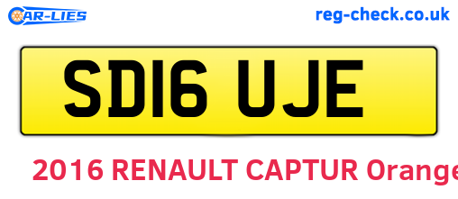 SD16UJE are the vehicle registration plates.