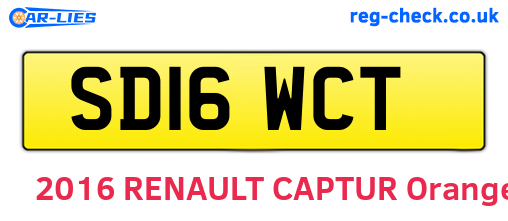 SD16WCT are the vehicle registration plates.
