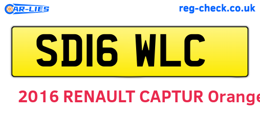 SD16WLC are the vehicle registration plates.